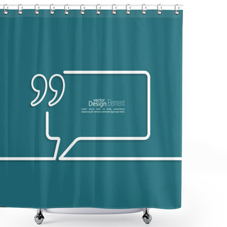 Personality  Quotation Mark Speech Bubble Shower Curtains