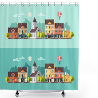 Personality  Urban Landscape. Cityscape. Shower Curtains