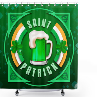 Personality  Saint Patrick's Day Beer Background Shower Curtains