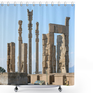 Personality  Ancient Columns In Persepolis City Shower Curtains