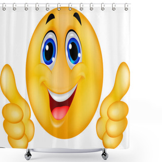 Personality  Happy Smiley Emoticon Face Shower Curtains