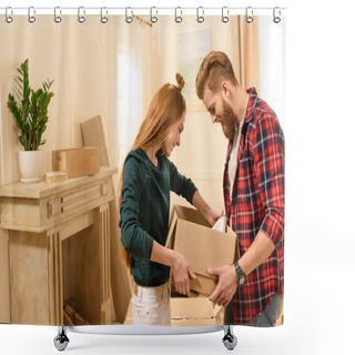 Personality  Couple Moving Into New House  Shower Curtains