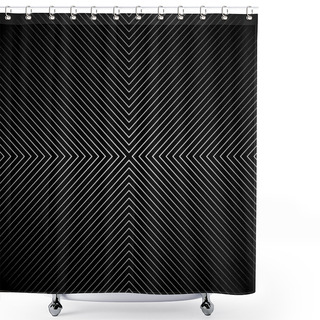 Personality  Geometric Pattern With Intersecting Lin Shower Curtains