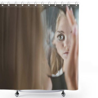 Personality  Girl With Depression Shower Curtains