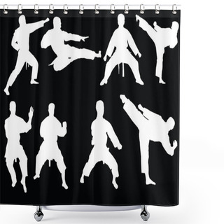 Personality  Karate Collection 3 Shower Curtains