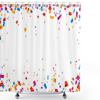 Personality  Confetti Celebration Frame Background. Shower Curtains
