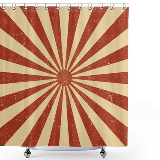 Personality  Red Rising Sun Shower Curtains