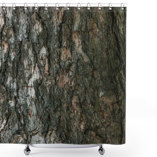 Personality  Cracked Rough Brown Tree Bark Background  Shower Curtains