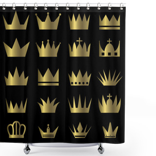 Personality  Crown Set Shower Curtains