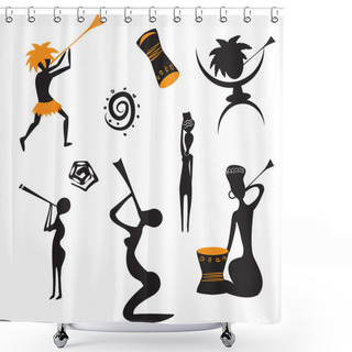 Personality  Abstract African Native Shower Curtains