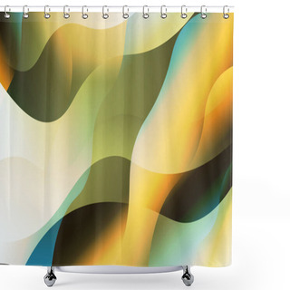 Personality  Blurred Decorative Design In Abstract Style With Wave, Curve Lines. Design For Your Header Page, Ad, Poster, Banner. Vector Illustration With Color Gradient. Shower Curtains