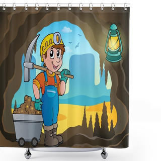 Personality  Mine Theme Image 4 Shower Curtains