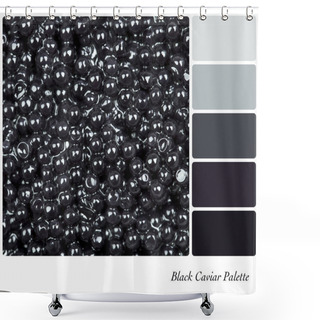 Personality  Black Caviar Palette Shower Curtains