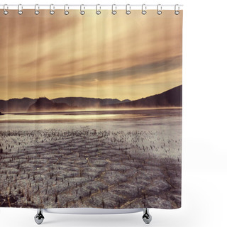 Personality  Drought Land Close Up Shower Curtains