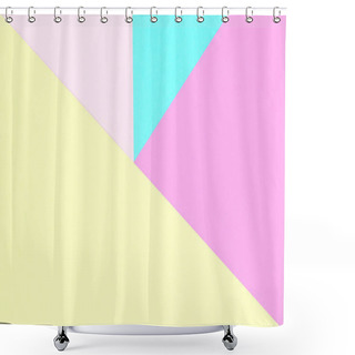 Personality  Abstract Pastel Colored Paper Texture Minimalism Background. Minimal Geometric Shapes And Lines In Pastel Colours. Shower Curtains