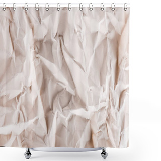 Personality  Close-up Shot Of Crumpled Paper For Background Shower Curtains