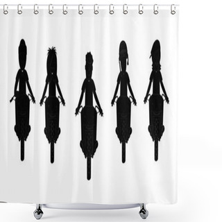 Personality  Bikers Silhouette Shower Curtains