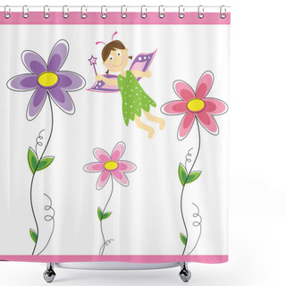 Personality  Flower Fairy Shower Curtains