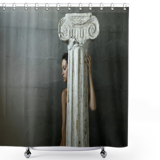 Personality  Woman With Column Shower Curtains
