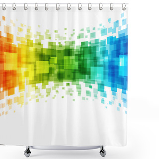 Personality  Abstract Geometric Squares Lines Vector Background.  Shower Curtains