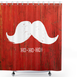 Personality  White Santa Mustache Shower Curtains