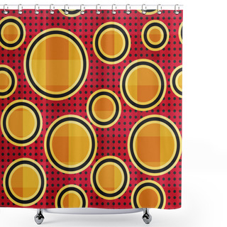 Personality  Abstract Circles Seamless Shower Curtains