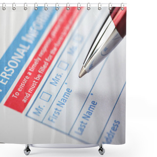 Personality  Filling Document Form Shower Curtains