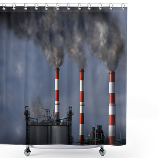 Personality  Smokestacks Blowing Smoke Shower Curtains