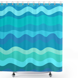 Personality  Nautical Geometric Wallpaper Of The Surface. Sea Background. Bright Colors. Pattern With Lines And Waves. Multicolored Texture. Decorative Style. Dinamic Backdrop. Doodle For Design And Business Shower Curtains