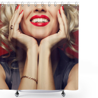 Personality  Material Girl And Femme Fatale Concept. Marilyn Monroe, Madonna Style Shower Curtains