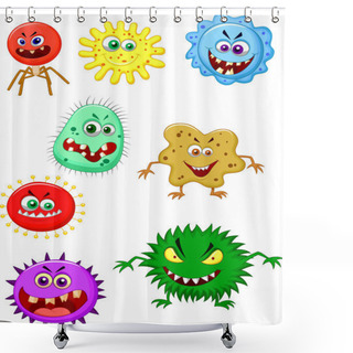 Personality  Virus Cartoon Collection Shower Curtains