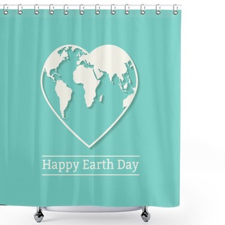 Personality  Earth Day Card Shower Curtains