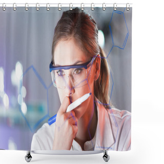 Personality  Portrait Of A Helth Care Professional. Shower Curtains