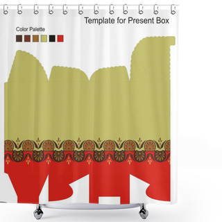 Personality  Template For Gift Box Shower Curtains