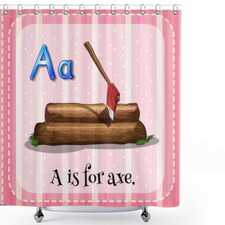 Personality  Letter A Shower Curtains