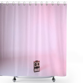 Personality  Retro Record Player Shower Curtains