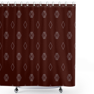 Personality  Contemporary Seamless Pattern With Geometric Figures. Repeated Diamond Abstract Background. Rhombuses And Lozenges Motif Shower Curtains