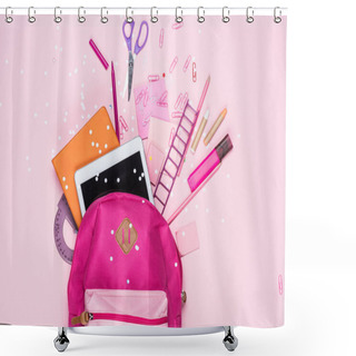Personality  Various School Supplies Shower Curtains