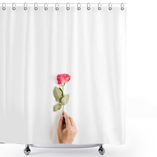 Personality  Beautiful Red Rose Flower Shower Curtains