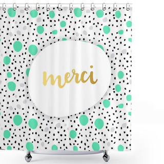 Personality  Merci Calligraphic Card Shower Curtains