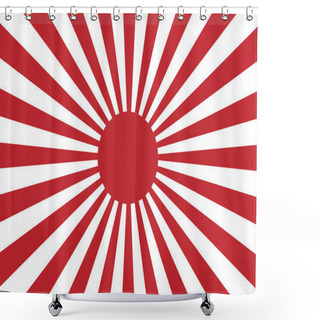 Personality  Vector Of Red Sun Ray Of Japan Rising Sun Shower Curtains