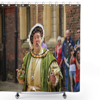 Personality  An Actor Portrays King Henry VIII Shower Curtains