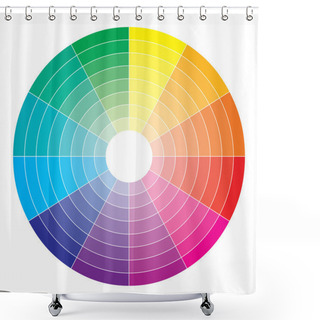 Personality  Color Spectrum Abstract Wheel, Colorful Diagram Background Shower Curtains