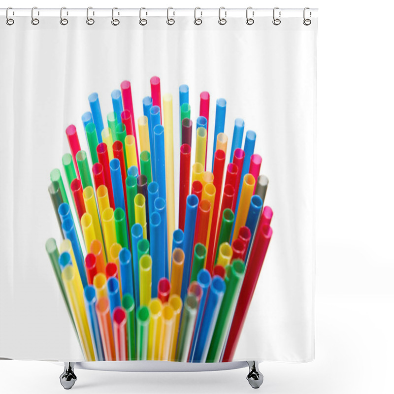 Personality  Many Cocktail Straws Shower Curtains
