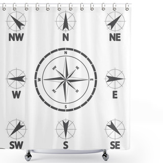 Personality  Wind Direction Shower Curtains