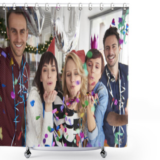Personality  Young People Celebrate New Year  Shower Curtains
