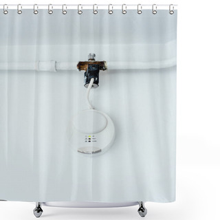 Personality  Gas Carbon Monoxide Detector On A Wall. Shower Curtains