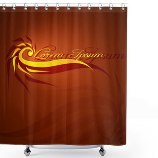 Personality  Abstract Background With Flame. Shower Curtains