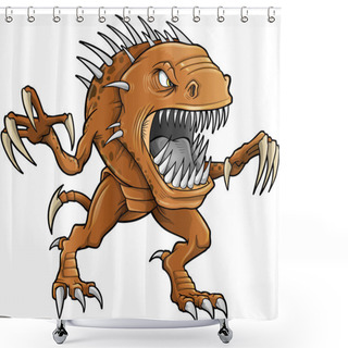 Personality  Demon Monster Beast Vector Shower Curtains