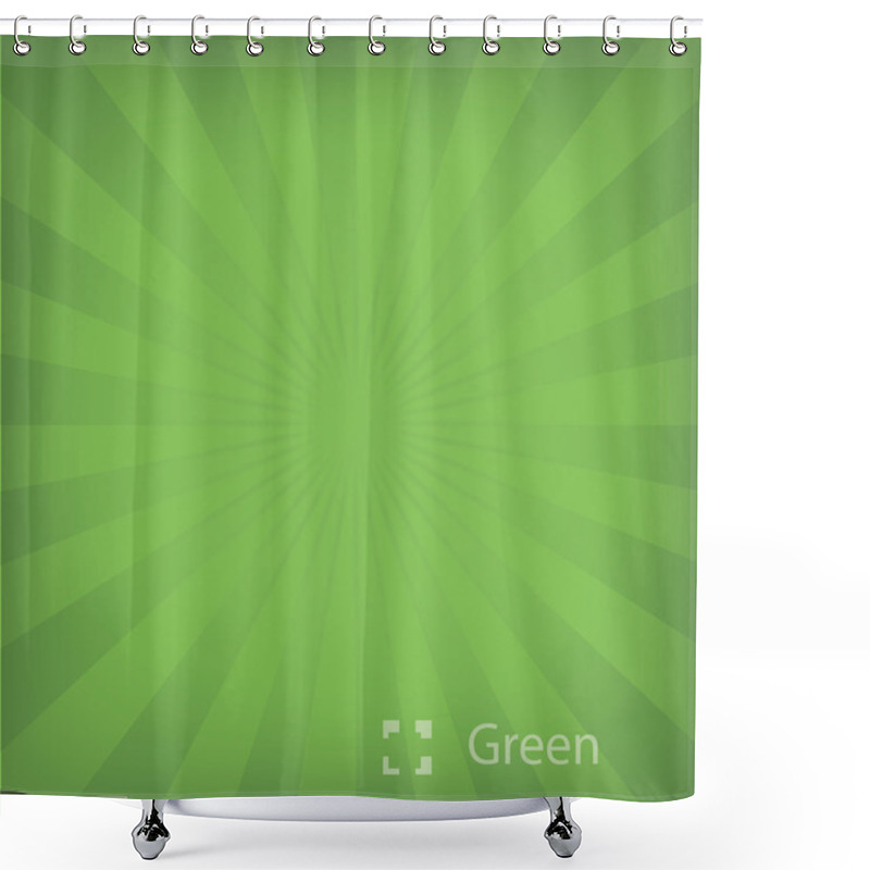 Personality  Illustration of green background shower curtains